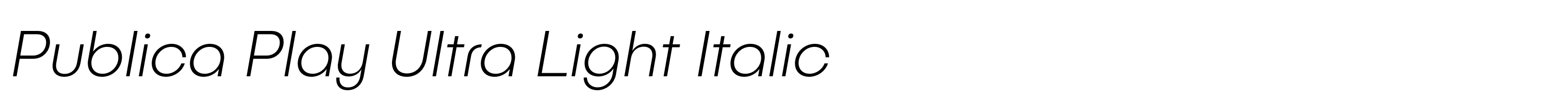 Publica Play Ultra Light Italic
